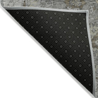 Piper Looms Chantille Global ACN2051 Pewter Machine Washable Area Rug Backing Image