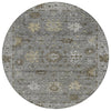 Piper Looms Chantille Global ACN2051 Pewter Machine Washable Area Rug Round Main Image