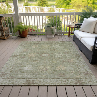 Piper Looms Chantille Global ACN2051 Sage Machine Washable Area Rug Outdoor Lifestyle Image Feature
