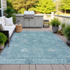 Piper Looms Chantille Global ACN2051 Teal Machine Washable Area Rug Outdoor Lifestyle Image Feature