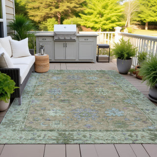 Piper Looms Chantille Global ACN2052 Brown Machine Washable Area Rug Outdoor Lifestyle Image Feature