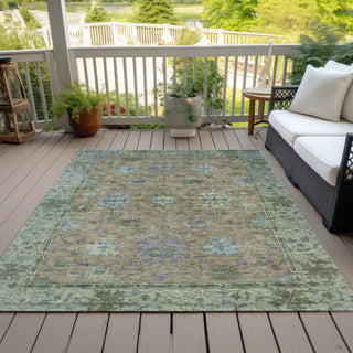 Piper Looms Chantille Global ACN2052 Brown Machine Washable Area Rug Outdoor Lifestyle Image Feature