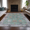 Piper Looms Chantille Global ACN2052 Mint Machine Washable Area Rug Lifestyle Image Feature
