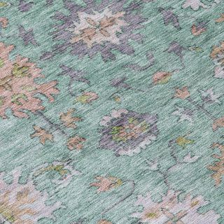 Piper Looms Chantille Global ACN2052 Mint Machine Washable Area Rug Swatch Image