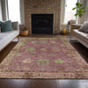 Piper Looms Chantille Global ACN2052 Pink Machine Washable Area Rug Lifestyle Image Feature