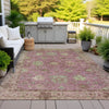 Piper Looms Chantille Global ACN2052 Pink Machine Washable Area Rug Outdoor Lifestyle Image Feature