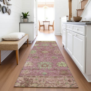 Piper Looms Chantille Global ACN2052 Pink Machine Washable Area Rug Runner Lifestyle Image Feature