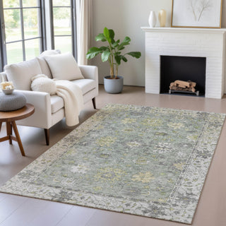 Piper Looms Chantille Global ACN2052 Sage Machine Washable Area Rug Lifestyle Image Feature
