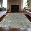 Piper Looms Chantille Global ACN2052 Sage Machine Washable Area Rug Lifestyle Image Feature