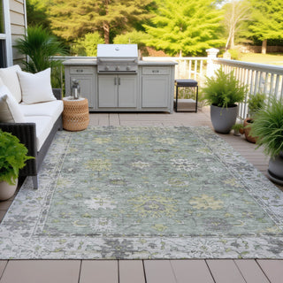 Piper Looms Chantille Global ACN2052 Sage Machine Washable Area Rug Outdoor Lifestyle Image Feature