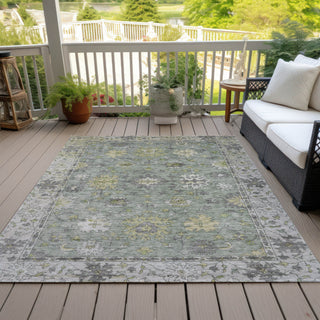 Piper Looms Chantille Global ACN2052 Sage Machine Washable Area Rug Outdoor Lifestyle Image Feature