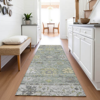 Piper Looms Chantille Global ACN2052 Sage Machine Washable Area Rug Runner Lifestyle Image Feature