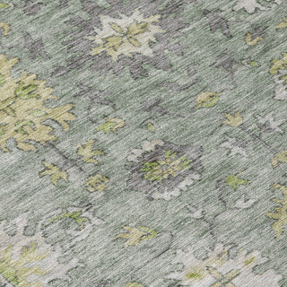 Piper Looms Chantille Global ACN2052 Sage Machine Washable Area Rug Swatch Image