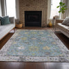 Piper Looms Chantille Global ACN2052 Seafoam Machine Washable Area Rug Lifestyle Image Feature
