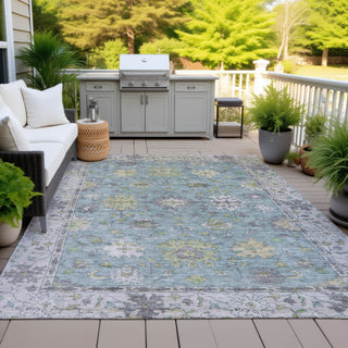 Piper Looms Chantille Global ACN2052 Seafoam Machine Washable Area Rug Outdoor Lifestyle Image Feature