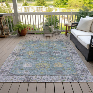 Piper Looms Chantille Global ACN2052 Seafoam Machine Washable Area Rug Outdoor Lifestyle Image Feature