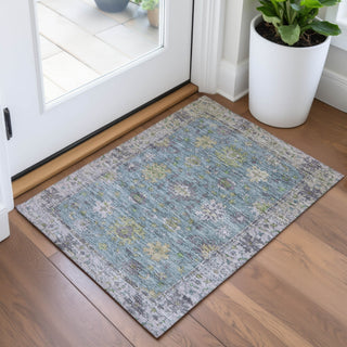 Piper Looms Chantille Global ACN2052 Seafoam Machine Washable Area Rug Scatter Lifestyle Image Feature