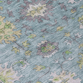 Piper Looms Chantille Global ACN2052 Seafoam Machine Washable Area Rug Swatch Image