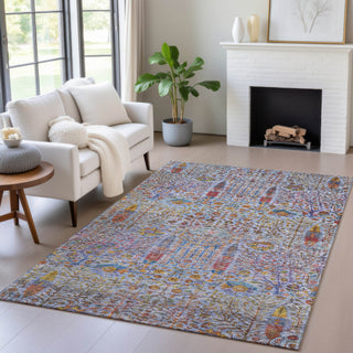 Piper Looms Chantille Americana ACN2053 Blue Machine Washable Area Rug Lifestyle Image Feature