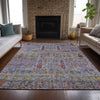 Piper Looms Chantille Americana ACN2053 Blue Machine Washable Area Rug Lifestyle Image Feature
