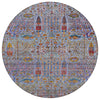 Piper Looms Chantille Americana ACN2053 Blue Machine Washable Area Rug Round Main Image