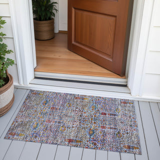Piper Looms Chantille Americana ACN2053 Blue Machine Washable Area Rug Scatter Outdoor Lifestyle Image Feature