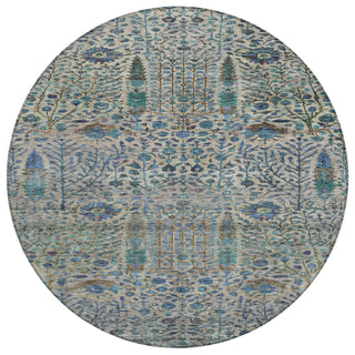 Piper Looms Chantille Americana ACN2053 Brown Machine Washable Area Rug Round Main Image