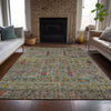 Piper Looms Chantille Americana ACN2053 Green Machine Washable Area Rug Lifestyle Image Feature