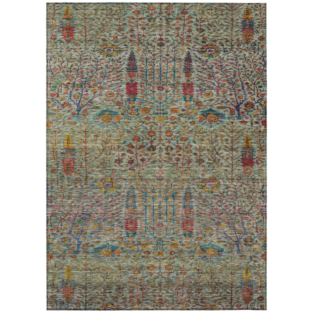 Piper Looms Chantille Americana ACN2053 Green Machine Washable Area Rug main image