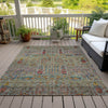 Piper Looms Chantille Americana ACN2053 Green Machine Washable Area Rug Outdoor Lifestyle Image Feature