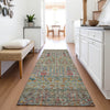 Piper Looms Chantille Americana ACN2053 Green Machine Washable Area Rug Runner Lifestyle Image Feature