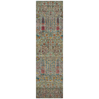 Piper Looms Chantille Americana ACN2053 Green Machine Washable Area Rug Runner Main Image