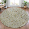 Piper Looms Chantille Americana ACN2053 Linen Machine Washable Area Rug Round Lifestyle Image Feature