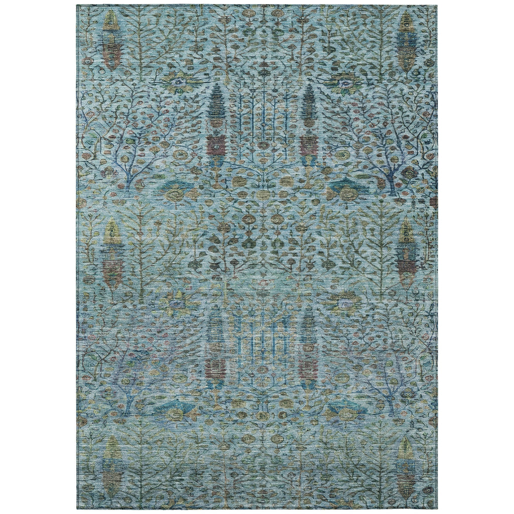 Piper Looms Chantille Americana ACN2053 Teal Machine Washable Area Rug main image