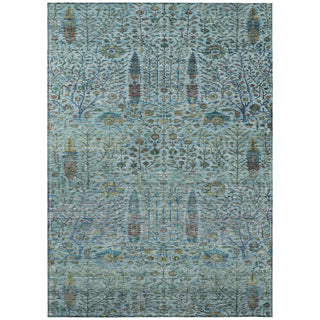 Piper Looms Chantille Americana ACN2053 Teal Machine Washable Area Rug main image