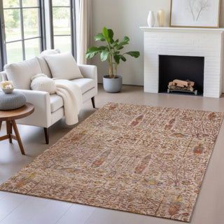 Piper Looms Chantille Americana ACN2053 Terracotta Machine Washable Area Rug Lifestyle Image Feature