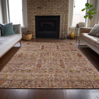 Piper Looms Chantille Americana ACN2053 Terracotta Machine Washable Area Rug Lifestyle Image Feature
