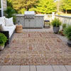 Piper Looms Chantille Americana ACN2053 Terracotta Machine Washable Area Rug Outdoor Lifestyle Image Feature
