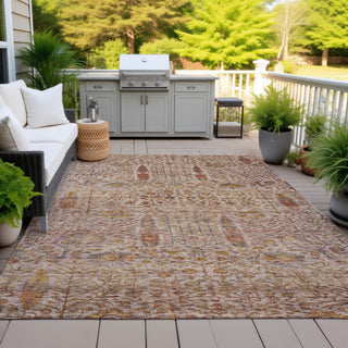 Piper Looms Chantille Americana ACN2053 Terracotta Machine Washable Area Rug Outdoor Lifestyle Image Feature