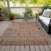 Piper Looms Chantille Americana ACN2053 Terracotta Machine Washable Area Rug Outdoor Lifestyle Image Feature