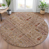 Piper Looms Chantille Americana ACN2053 Terracotta Machine Washable Area Rug Round Lifestyle Image Feature