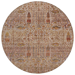 Piper Looms Chantille Americana ACN2053 Terracotta Machine Washable Area Rug Round Main Image