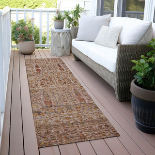 Piper Looms Chantille Americana ACN2053 Terracotta Machine Washable Area Rug Runner Outdoor Lifestyle Image Feature