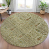 Piper Looms Chantille Americana ACN2053 Wheat Machine Washable Area Rug Round Lifestyle Image Feature