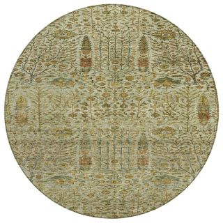 Piper Looms Chantille Americana ACN2053 Wheat Machine Washable Area Rug Round Main Image