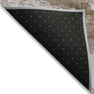 Piper Looms Chantille Abstract ACN2054 Brown Machine Washable Area Rug Backing Image