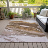 Piper Looms Chantille Abstract ACN2054 Brown Machine Washable Area Rug Outdoor Lifestyle Image Feature