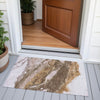 Piper Looms Chantille Abstract ACN2054 Brown Machine Washable Area Rug Scatter Outdoor Lifestyle Image Feature