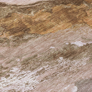 Piper Looms Chantille Abstract ACN2054 Brown Machine Washable Area Rug Swatch Image