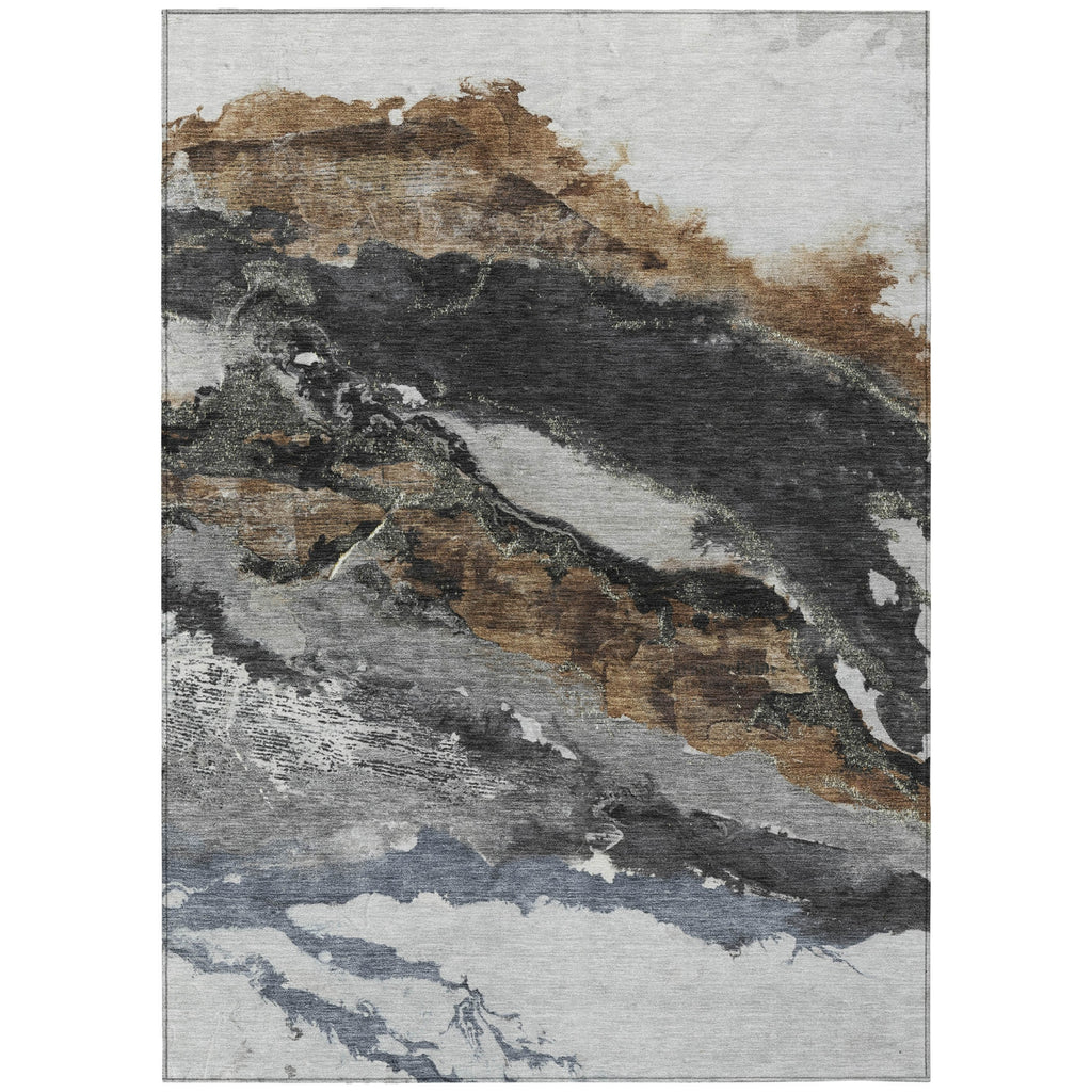 Piper Looms Chantille Abstract ACN2054 Gray Machine Washable Area Rug main image